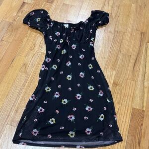 Floral Black Women’s Dress